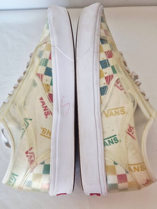 Vans ComfyCush Slip-Skool Checkerboard Multi-Color Sneakers Lace Unisex M9.5 W11 - Picture 7 of 11